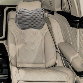 vidaXL Μαξιλάρι με μαξιλάρι Ρυθμιζόμενος Γκρι 31 x 23 x 14 εκ 4D Δίχτυ