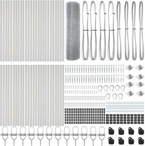 vidaXL Στύλος Περιφράξεων Ασημί 100 x 0,6 μ (12 x 12 χιλ. δίχτυ)
