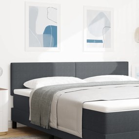 vidaXL LED Κεφαλάρι Απλό Σκούρο Γκρι 90 εκ. από Κορντούρα