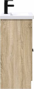 vidaXL Σετ Επίπλων Μπάνιου Sonoma Δρυς 78,5 x 37,5 x 81 εκ