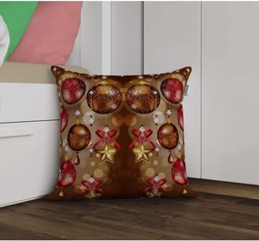 Stewehome Διακοσμητική μαξιλαροθήκη με 3d ψηφιακή εκτύπωση θεματική για Πρωτοχρονιά Λευκό