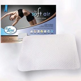 Μαξιλάρι Ύπνου The Soft Air Flexible Memory Foam Pillow White La Luna 40Χ60 60x40x12cm 100% Memory Foam