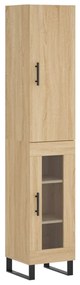 vidaXL Μπουφές Sonoma δρυς 34,5 x 34 x 180 εκ. από Επεξεργασμένο Ξύλο