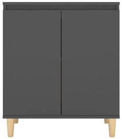 vidaXL Μπουφές Γκρι 60 x 35 x 70 εκ. από Μοριοσανίδα με Ξύλινα Πόδια