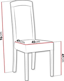 Καρέκλα Roma 7-Mauro-Mauro - 45.00Χ41.00Χ96.00cm