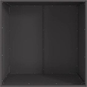 vidaXL Φωτιά Μαύρο 80 x 80 x 43 εκ. Ατσάλι