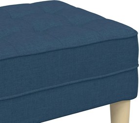 vidaXL παγκάκι με μαξιλάρι Μπλε 113 x 57 x 39 εκ. ύφασμα