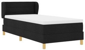 vidaXL Κρεβάτι με Στρώμα  Μαύρο 80x200 εκ Υφάσματος
