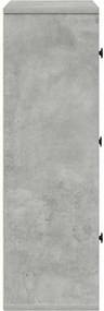vidaXL Βιβλιοθήκη Γκρι Σκυροδέματος 60x24x76,5 εκ. Επεξεργ. Ξύλο