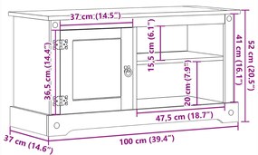 ΈΠΙΠΛΟ ΤΗΛΕΟΡΑΣΗΣ CORONA 100X37X52 ΕΚ. ΑΠΟ ΜΑΣΙΦ ΞΥΛΟ ΠΕΥΚΟΥ 4005667