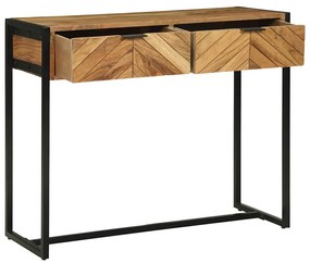 vidaXL Τραπέζι κονσόλας Καφέ 90 x 35 x 75 εκ. Μασίφ ξύλο μάνγκο