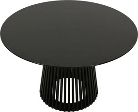 Τραπέζι Domonic pakoworld mdf σε μαύρη απόχρωση Φ120x75εκ