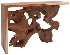 Κονσόλα Jako Inart teak ξύλο σε φυσική απόχρωση 120x40x80εκ