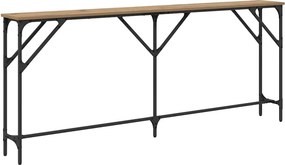 vidaXL Τραπέζι κονσόλας artisan δρυς 180 x 23 x 75 cm