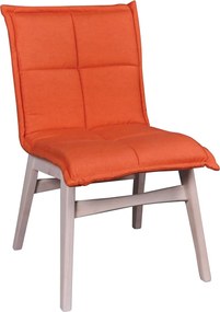 FOREX Καρέκλα White Wash, Ύφασμα Πορτοκαλί   1τμχ