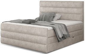 Επενδυμένο κρεβάτι Caribou-Ekrou-140 x 200