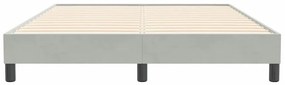 vidaXL Box Spring Κρεβάτι χωρίς στρώμα Ανοιχτό γκρι Βελούδινο