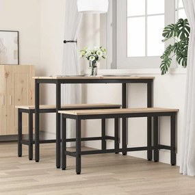 vidaXL Καθίσματα Τραπεζιού 2 pcs Φυσικό 100 x 32,5 x 49 εκ