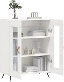 vidaXL Ντουλάπι Γυαλιστερό Λευκό 69,5x34x90 εκ. Επεξεργασμένο Ξύλο
