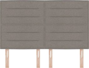 vidaXL LED κεφαλάρι με LED ταινίες φωτός Taupe 144 cm ύφασμα