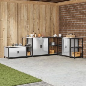 vidaXL Ράφι Κουζίνας HATTEM Ασημί 30 x 50 x 92 εκ Ατσάλι
