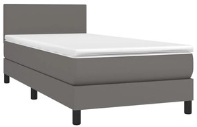 ΚΡΕΒΑΤΙ BOXSPRING ΜΕ ΣΤΡΩΜΑ ΓΚΡΙ 90X190 ΕΚ. ΑΠΟ ΣΥΝΘΕΤΙΚΟ ΔΕΡΜΑ 3140979