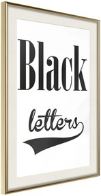 Αφίσα - Black Lettering - 30x45 - Χρυσό - Με πασπαρτού