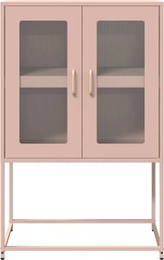 vidaXL Highboard Ροζ 68x39x107 cm Ατσάλι
