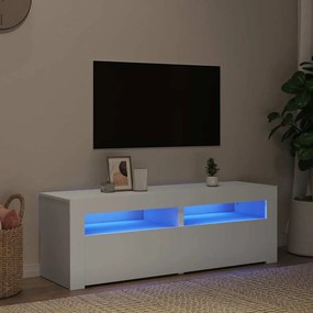 vidaXL Έπιπλο Τηλεόρασης με LED Λευκό 120x35x40 εκ.