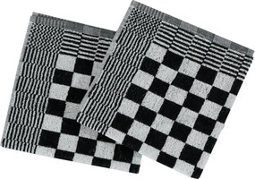 vidaXL Σετ Πετσετών 20 Τεμαχίων Μαύρο και Λευκό Βαμβακερές