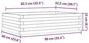 ΖΑΡΝΤΙΝΙΕΡΑ ΚΗΠΟΥ 90X60X23 ΕΚ. ΑΠΟ ΕΜΠΟΤΙΣΜΕΝΟ ΞΥΛΟ ΠΕΥΚΟΥ 847237