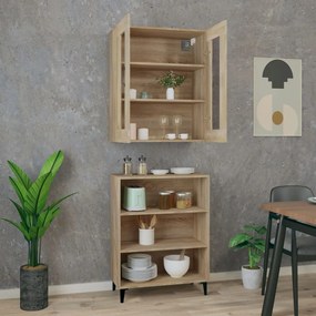 vidaXL Ντουλάπι Sonoma δρυς 69,5 x 34 x 180 εκ. από Επεξεργασμένο Ξύλο