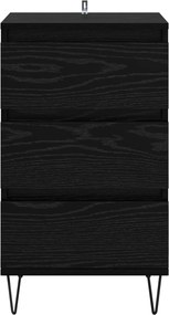 vidaXL Πλαϊνό γραφείο Μαύρη Οξυά 40 x 35 x 70 εκ.