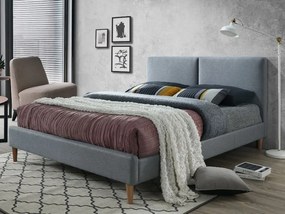 Κρεβάτι ACOMA διπλό με ύφασμα σε χρώμα γκρί 160x200εκ.DIOMMI ACOMA160SZD
