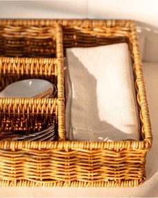 Stewehome οργανωτής από ρατάν Καφέ 33x23x7 cm