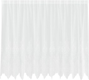 vidaXL Κουρτίνα Δαντέλας με κουρτίνες Λευκό 140 x 300 cm Πολυεστέρας
