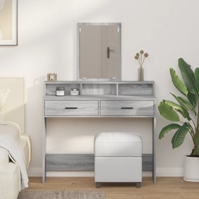 vidaXL Τουαλέτα με Συρτάρια Γκρι Σονομα 100x41x140 εκ