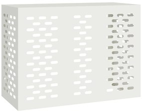 vidaXL Κάλυμμα κλιματιστικού Λευκό 110 x 50 x 80 cm Ατσάλι