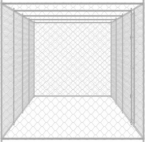 vidaXL Κλουβί σκύλου Ασημί 800 x 200 x 200 εκ. Επικαλυμμένος Χάλυβας