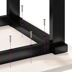 Πόδια Τραπεζιού Σαλονιού σε Σχήμα «Ο» 90x40x43 εκ. Ατσάλι 357877