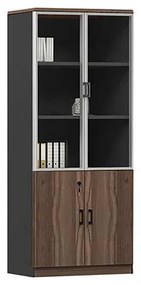 Βιβλιοθήκη ADVANCE 80x40x2000cm Σκ.Καρυδί/Γκρι