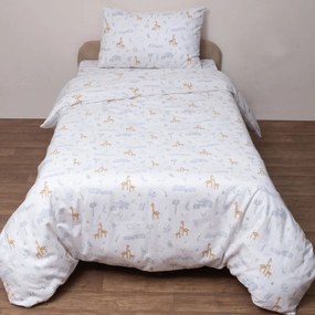 Φανελένια Παπλωματοθήκη Μονή (Σετ 160x240) Viopros Kids 2640 Λευκό