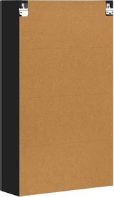 vidaXL Κρεμαστό ντουλάπι Μαύρο 59 x 20 x 100 εκ Επεξεργασμένο ξύλο