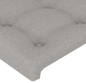 vidaXL Κεφαλάρι Ανοιχτό Γκρι 90x5x118/128 εκ. Ύφασμα