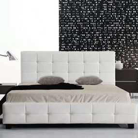 Κρεβάτι Fidel Ε8087,1 Pu White Double Wood, Fabric