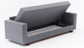 Τριθέσιος Καναπές Κρεβάτι Γκρι ALY 80x220x83