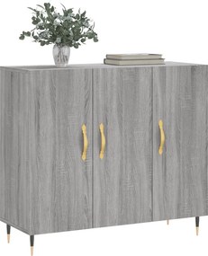 vidaXL Ντουλάπι Γκρι Sonoma 90 x 34 x 80 εκ. από Επεξεργασμένο Ξύλο