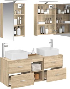 vidaXL Σετ Επίπλων Μπάνιου 5 pcs Sonoma Δρυς