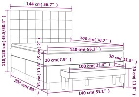 ΚΡΕΒΑΤΙ BOXSPRING ΜΕ ΣΤΡΩΜΑ ΣΚΟΥΡΟ ΓΚΡΙ 140X200 ΕΚ. ΒΕΛΟΥΔΙΝΟ 3137846