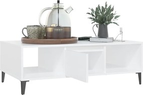 vidaXL Τραπεζάκι Σαλονιού Λευκό 103,5 x 60 x 35 εκ. από Επεξ. Ξύλο